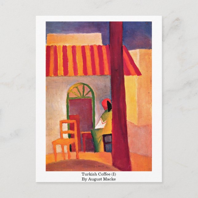 Postal Café Turco (I) Por August Macke (Anverso)