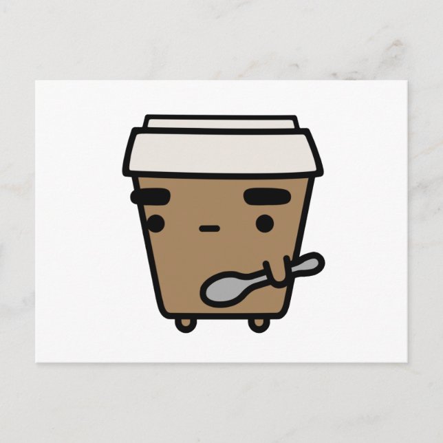 Postal Café y cuchara (Anverso)