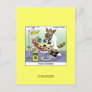 Postal cafepress odontología hiena, Colección Rick London