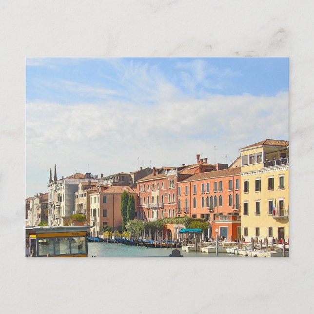Postal Cafés del Gran Canal - Venecia Italia (Anverso)