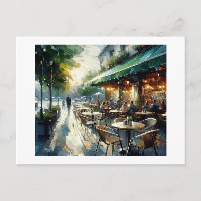 Postal Cafetería al aire libre (Anverso)