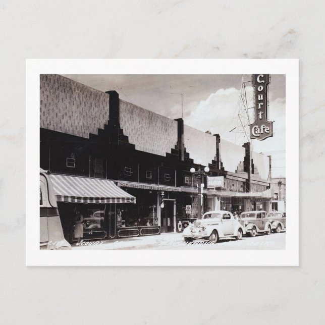 Postal Cafetería Court, Albuquerque, New Mexico Vintage (Anverso)