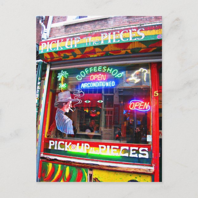 Postal Cafetería de Amsterdam (Anverso)