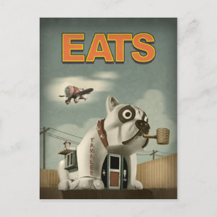 Postal Cafetería de bulldog