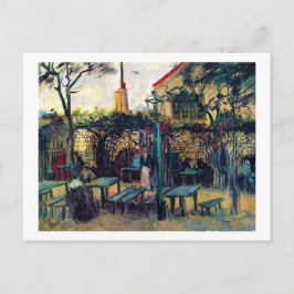 Postal Cafetería de la terraza en Montmartre Vincent Van