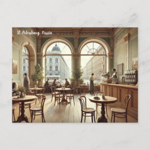 Postal Cafetería en la Rusia de San Petersburgo