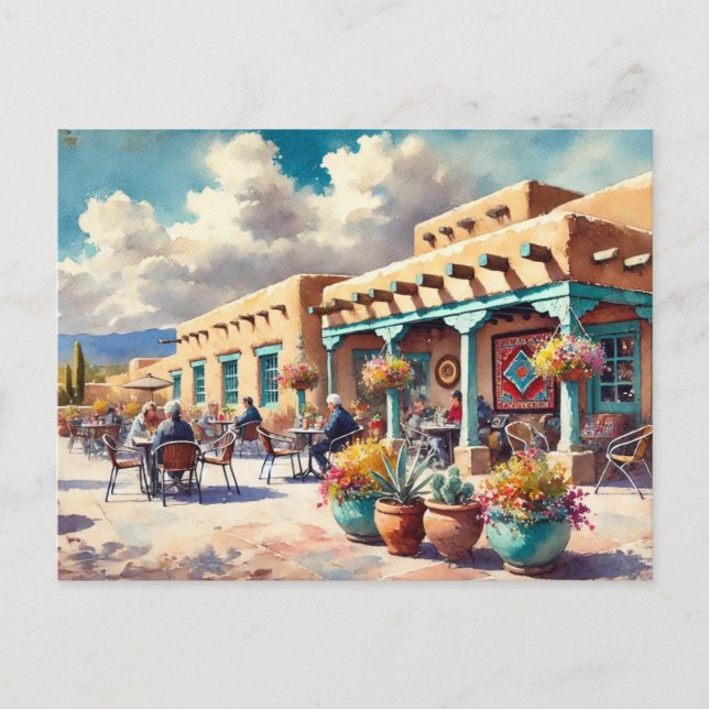 Postal Cafetería en Santa Fe Nuevo México (Anverso)