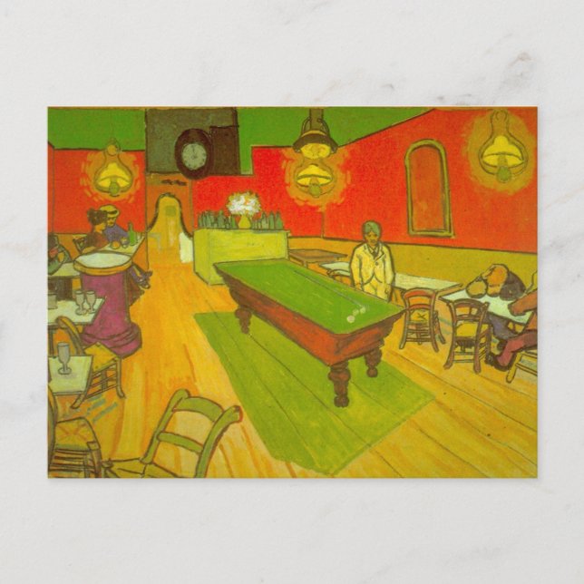 Postal Cafetería nocturna de Vincent van Gogh (Anverso)