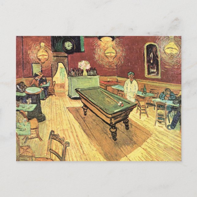 Postal Cafetería nocturna en la plaza Lamartine en Arles  (Anverso)