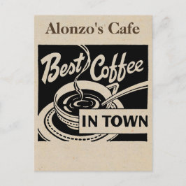 Postal Cafetería personalizada - Latte