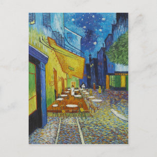 Postal Cafetería por la noche de Vincent Van Gogh