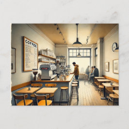 Postal Cafetería simple en San Francisco Mug