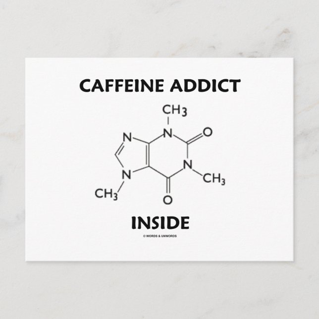 Postal Caffeine Addict Inside (Molécula química) (Anverso)