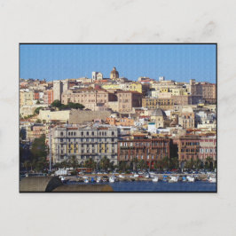 Postal Cagliari, Cerdeña, Italia (efecto de lienzo)