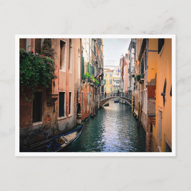 Postal Cagliari Sardinia Italian Village Canal Houses (Anverso)