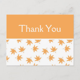 Postal Caída c amarillo deja la boda favor gracias