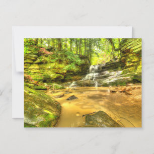 Postal Caída de agua de chorro de miel, leña, ohio