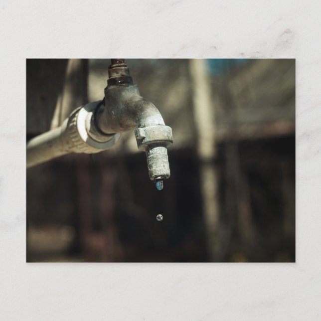 Postal Caída de agua macro (Anverso)