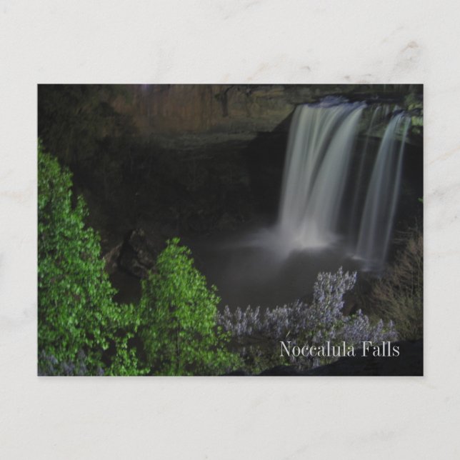 Postal "Caída de la noche/cascada" - Cataratas de Noccalu (Anverso)