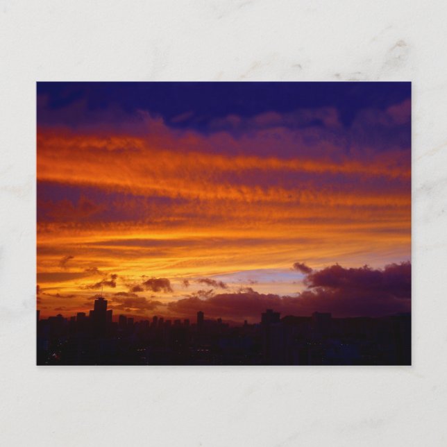 Postal Caída de la noche sobre la ciudad (Anverso)