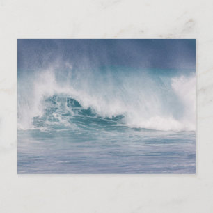 Postal Caída de la ola azul, Maui, Hawaii, Estados Unidos