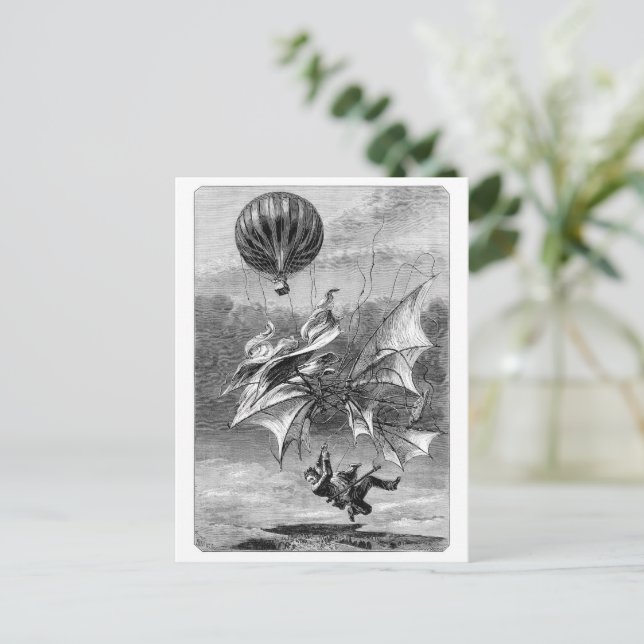 Postal Caída del hombre volador (Anverso de pie)