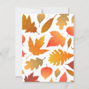 Postal Caída del otoño - Acogedor patrón de hojas