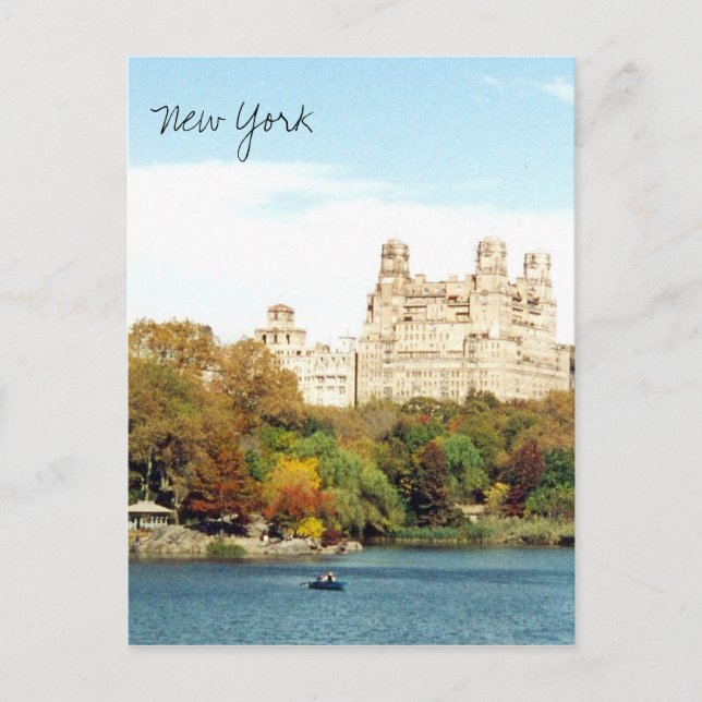 Postal caída del parque central (Anverso)