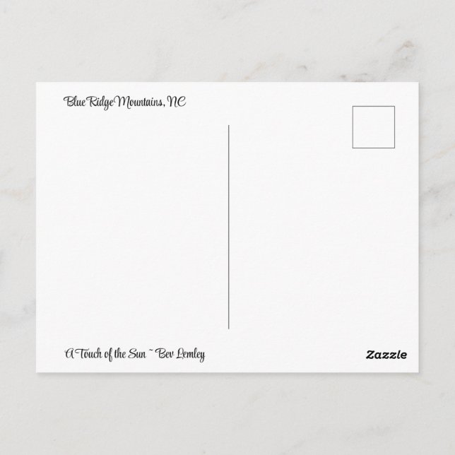 Postal Caída en el Rodaje Azul (Reverso)