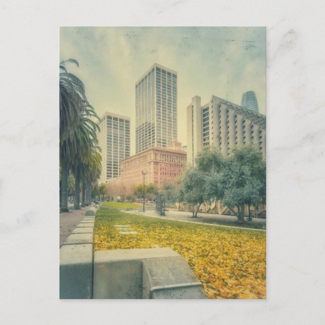 Postal Caída en la ciudad (Anverso)