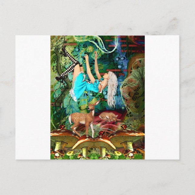 POSTAL CAÍDA EN WONDERLAND (Anverso)