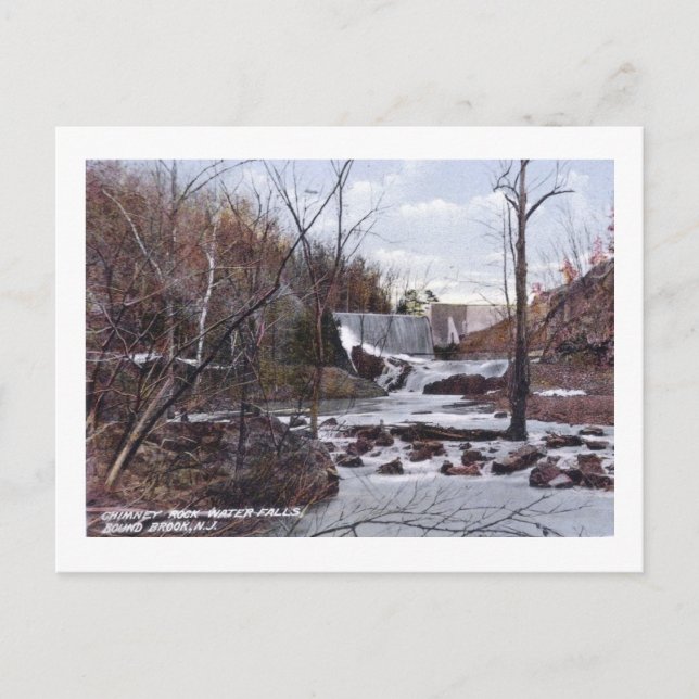 Postal Caídas de agua de la roca del chimenea, Bound Broo (Anverso)