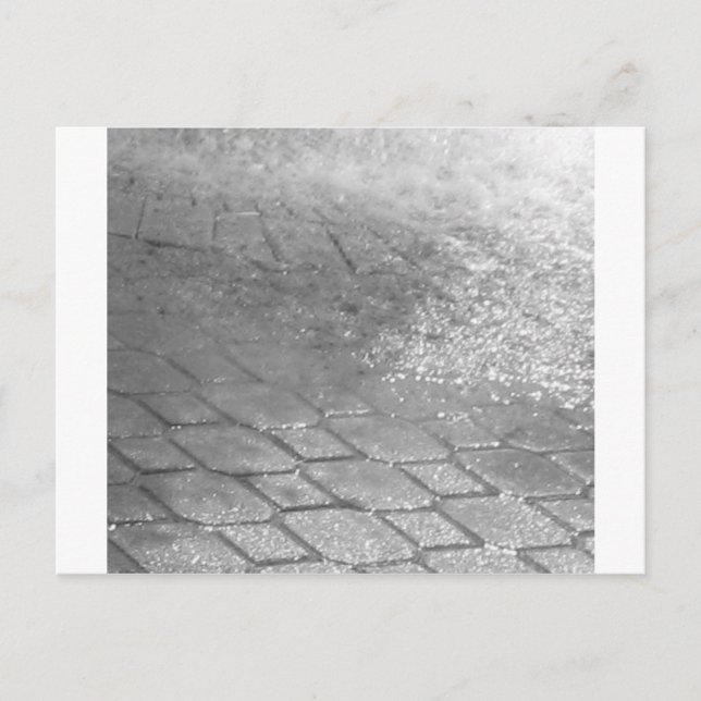 Postal Caídas de lluvia en blanco y negro (Anverso)