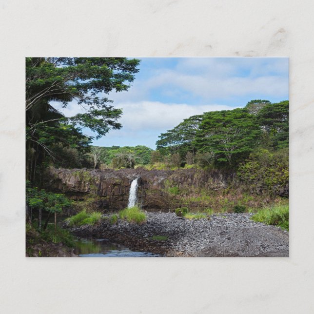 Postal caídas de wai'ale en el parque estatal del río wai (Anverso)