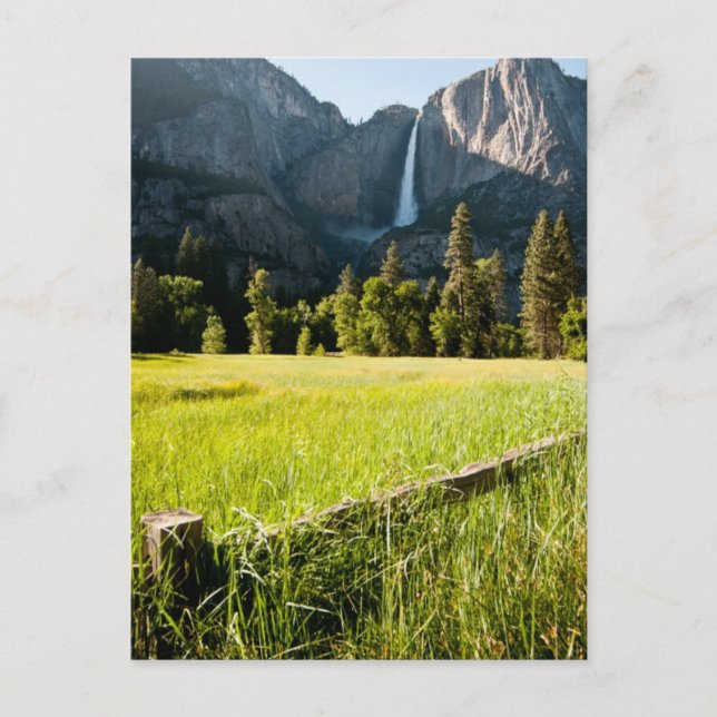 Postal Caídas de Yosemite superior (Anverso)