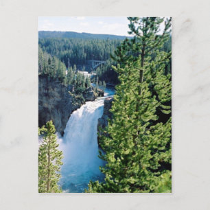 Postal Caídas en la parte alta de Yellowstone