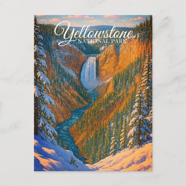 POSTAL CAÍDAS INFERIORES, PARQUE NACIONAL YELLOWSTONE (Anverso)