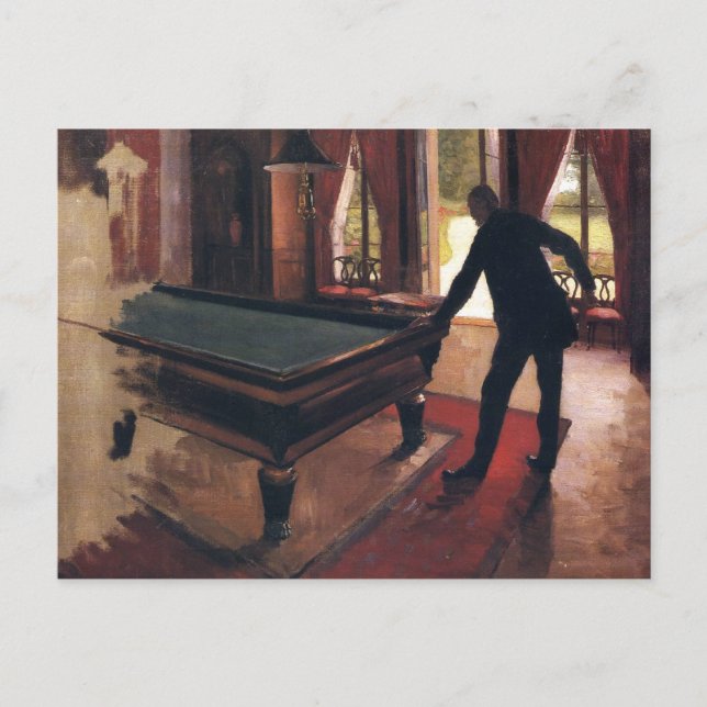 Postal Caillebotte: Billiards (Anverso)