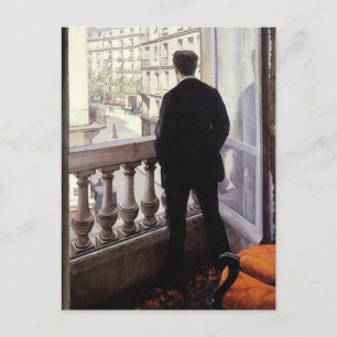Postal Caillebotte - Joven en su ventana