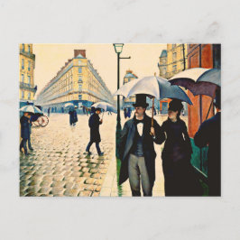 Postal Caillebotte - París en un día lluvioso