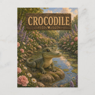 Postal Caimán Bebé Tierno Libro Infantil Animales de Guar