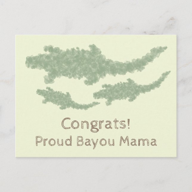 Postal Caimanes Cool Camo - transparentes. (Anverso)