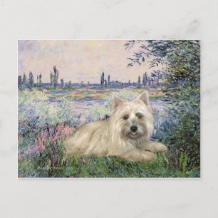 Postal Cairn Terrier 4 - Por el Sena