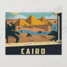 cairo Antiguo Egipto Pirámides Viajes Retro Vintag