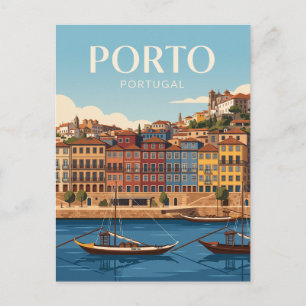 Postal Cais da Ribeira Oporto Portugal