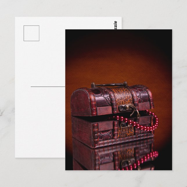 Postal Caja con tesoros (Anverso / Reverso)