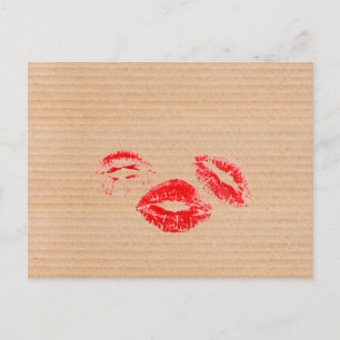 Postal Caja de cartón divertida e impresión de lápiz labi