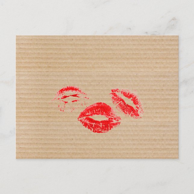 Postal Caja de cartón divertida e impresión de lápiz labi (Anverso)