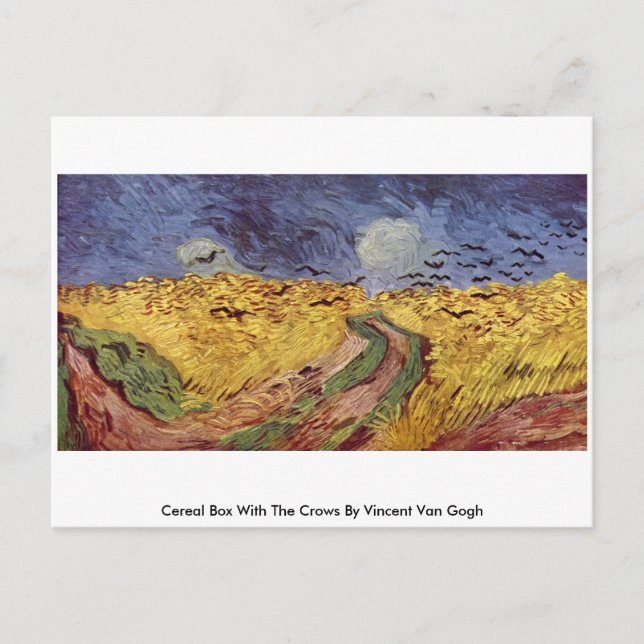 Postal Caja De Cereales Con Crows De Vincent Van Gogh (Anverso)