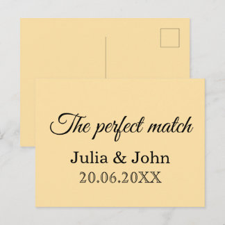 Postal Caja de cerillas para boda Perfect Match – Edición